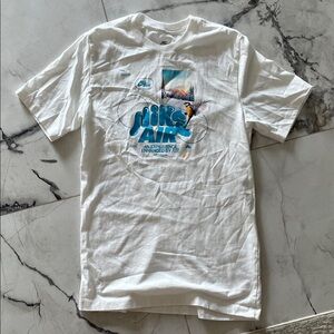 Nike Air White T-Shirt with Blue Graphic
